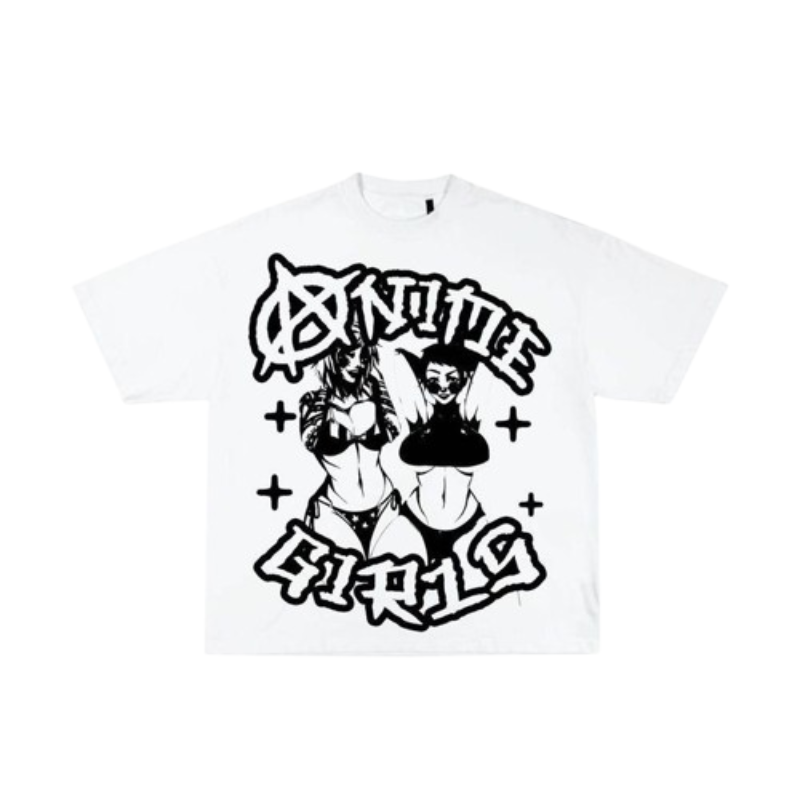 Anime Girls Oversized Graphic T-Shirt