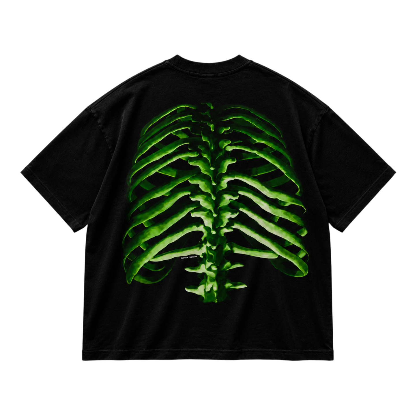 Toxic Grin Glow in the Dark Skull Oversized T-Shirt