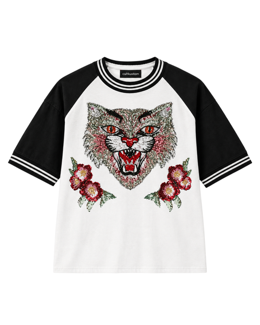 FELINE CHAOS RAGLAN TEE