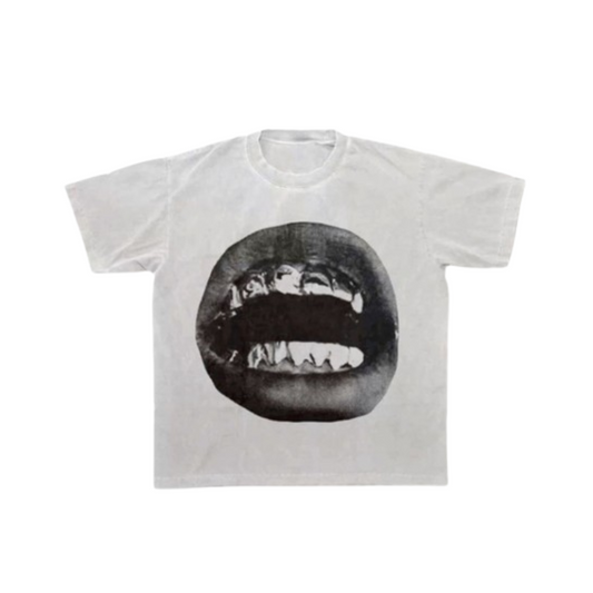 White Oversized Bold Graphic Tee