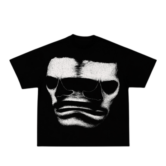 Dark Abstract Face Oversized T-Shirt