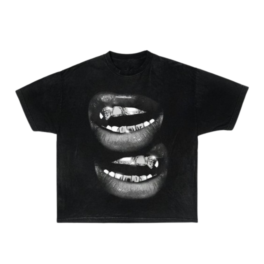 Black Grills Graphic Oversized T-Shirt