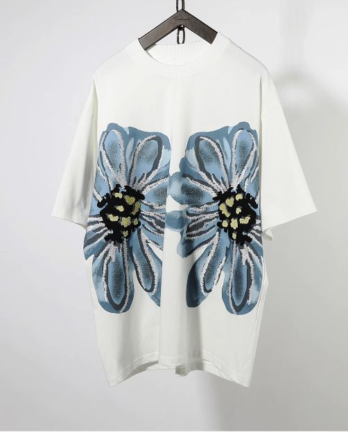 Blue Bloom Boxy Tee