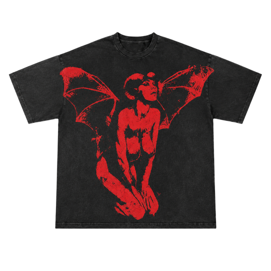 Nocturne — Bat-Wing Demoness Oversized Tee